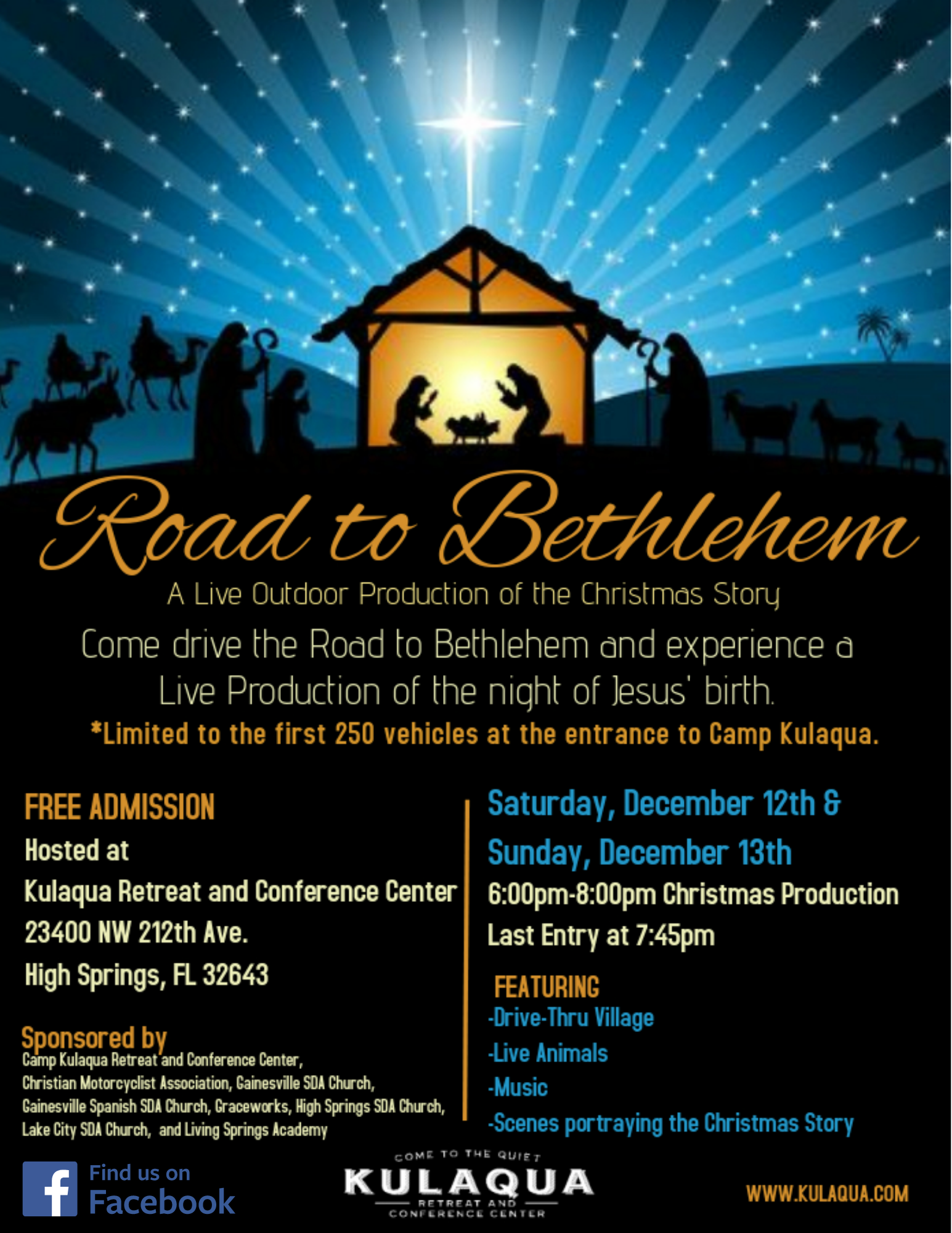 2020 Road to Bethlehem Flyer Kulaqua Retreat and Conference Center